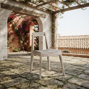 Silla de Comedor Blanca con Asiento Tejido en Espiral, Silla de Comedor Hecha a Mano con Madera Maciza para el Hogar y Restaurantes - Product Image 3