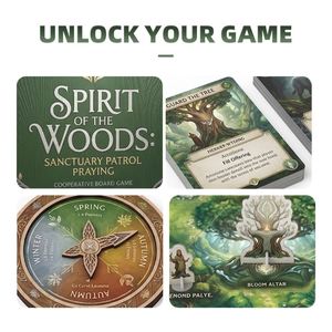 Jeu de carrom Spirit of the Woods, 2 à 4 joueurs, divertissement familial éducatif, boîte en carton, impression couleur - Product Image 3