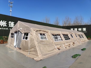 <span class=keywords><strong>Tenda</strong></span> da Campeggio Personalizzata Grande per 30 Persone, in Tela <span class=keywords><strong>Beige</strong></span> <span class=keywords><strong>e</strong></span> <span class=keywords><strong>Bianca</strong></span>, Impermeabile, per Quattro Stagioni, Portatile, Modulare, Produzione OEM - Product Image 5