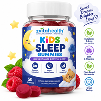 Gummies de sommeil pour enfants à marque privée, mélatonine 0,5 mg + L-théanine, emballage personnalisé disponible pour le soutien du sommeil des enfants, OEM