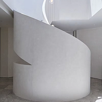 VIKO Escalier incurvé en marbre blanc pur de qualité supérieure Escalier en colimaçon Escalier extérieur