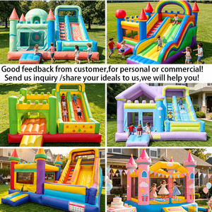 Château gonflable commercial Wanyun, structure gonflable 7x5m, capacité 500kg, certifié CE, location pour fêtes d'enfants, PVC extérieur - Product Image 4