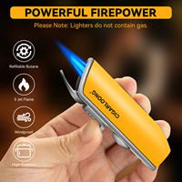 CIGARLOONG Mini Briquet de Poche Anti-Vent pour Cigares, Briquets Jet en Gros pour Cigarettes et Cigares