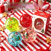Grensoverschrijdende Kerst Groene Appel Squishy Slow-Rebound Molasses Candy Peace Apple Knijp Stressverlichter Thermoplastisch Rubber