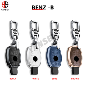 Nueva Funda de cuero de aleación de aluminio para llave de coche para Mercedes W212 W204 para Benz A B C <span class=keywords><strong>E</strong></span> GL S GLA GLK CLS clase AMG W205 W463 W176 - Product Image 3