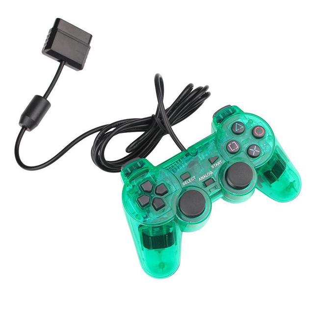PS2 Wireless ABS Game Controller Dual Vibration Transparent for SonyPopular DYD