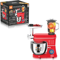 Batteur sur socle multifonctionnel RAF 5 en 1, 1400W, 7L, 6 vitesses, fonction pulse, hachoir à viande, crochet pétrisseur, 220-240V