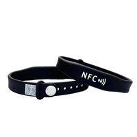 Bracelet en silicone NFC RFID étanche 13,56 MHz, paiement sans contact, bracelet pour le contrôle d'accès aux événements