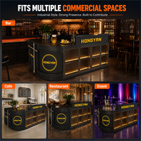 Comptoir de bar industriel en fer avec vitrine pour spiritueux, idéal pour la vente au détail, l'hôtellerie et les cafés – Fournisseur direct