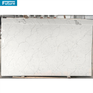 Vente en gros de dalles de pierre de quartz blanc 18-30mm 3200*1600mm pierre de quartz artificielle aspect marbre noir pierre de quartz artificielle - Product Image 2