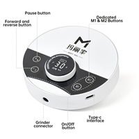 Mini perceuse à ongles professionnelle rechargeable en acier inoxydable 30000 tr/min, petite machine de polissage portable pour manucure