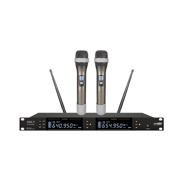 Professional UHF Wireless Handheld Microphone System Rechargeable with Receiver for Stage Church Conference PA Commercial Use