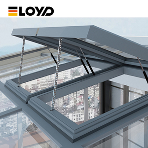 Eloyd moderna fabbrica di alluminio vetro temperato lucernario automatico superiore appeso tetto taglio termico elettrico aperto tetto piano finestre - Product Image 5