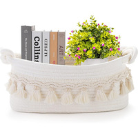 Panier de rangement portable pour couches de bébé et jouets avec pompons, sac détachable, simple et artistique