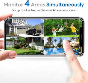 ระบบกล้องวงจรปิดไร้สายพลังงานแสงอาทิตย์ 4 ตัว ความละเอียด 4K 8MP สำหรับภายนอกอาคาร <span class=keywords><strong>ชุด</strong></span>กล้องวงจรปิด WiFi พร้อมระบบตรวจจับมนุษย์ด้วย AI กันน้ำ ไม่มีค่าบริการรายเดือน - Product Image 6