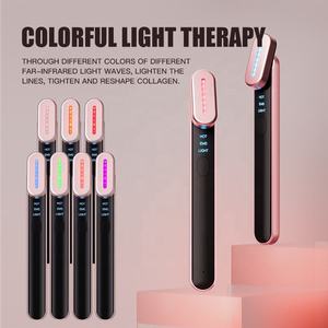 เครื่องนวดหน้าไฟ LED 7 สี สำหรับใช้ในบ้าน ปากกานวดรอบดวงตา กันน้ำ แบตเตอรี่ลิเธียม ลดรอยคล้ำใต้ตา ต่อต้านริ้วรอย เครื่องมือความงาม - Product Image 2