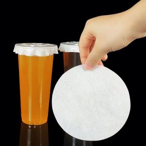 Papel de Hornear Redondo Blanco Desechable de Grado Alimenticio al por Mayor, Papel Antiderrames para Vasos de Bebidas, Café y Leche para Llevar - Product Image 2