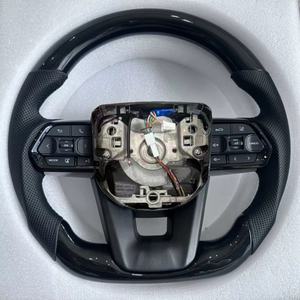 Volante de Cuero Negro Brillante para Toyota Land Cruiser LC300 Hilux Revo LC 70 79 Fortuner 2017-2021, Gran Venta - Product Image 1