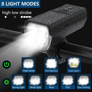 USB Có Thể Sạc Lại MTB Leo Núi Đường Xe Đạp Phía Trước Đèn LED Đêm Cưỡi Tính Năng Năng Lượng Mặt Trời Xe Đạp Bao Gồm Còi Pin Đèn Pin - Product Image 5