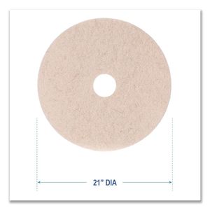 21 pouces. Tampons de polissage pour sols en poils de porc naturels, couleur bronzée, lot de 5 - Boardwalk BWK4021NHE - Product Image 6