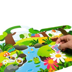 Libro de Pegatinas Reutilizables para Niños, con Diseños de Animales de Granja y Vehículos, Ecológico, Resistente al Agua, para Actividades Infantiles - Product Image 4