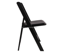 Chaises pliantes en résine noires Wimbledon pour événements, mariages et banquets en plein air – Vente en gros