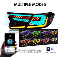 Luz Trasera LED RGB Compatible con Honda Accord 10ª Generación 2018-2021, Conjunto de Lámpara Trasera con Animación