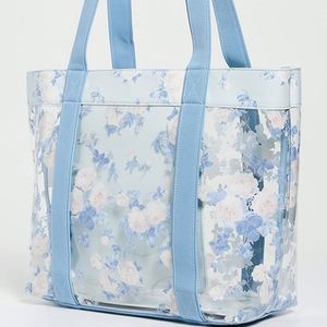 Bolsos Tote Grandes y Duraderos de PVC Impermeable, Bordado Floral Personalizado, Cierre Magnético, Bolsos Transparentes para Mujer, Otoño, Primavera, Viajes - Product Image 5