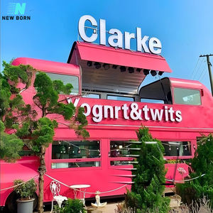 Güzellik berber istasyonu elektrikli mobil kuaför kamyon çift katlı dondurma çay gıda otobüs - Product Image 4