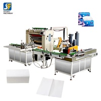 Machine de pliage de papier pour mouchoirs faciaux entièrement automatique d'occasion