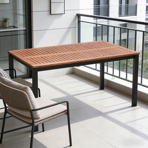 Best-selling <b>High</b>-quality Modern Outdoor Dining <b>Table</b>. Made of Durable, UV-resistant <b>and</b> Waterproof Aluminum Material LX23047 We - Product Image 5