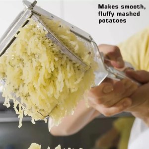 भारी शुल्क रसोई आलू रिसर सोपिटो स्टेनलेस स्टील मैनुअल आलू मशर जूसर प्रेस फल निचोड़ घर और वाणिज्यिक के लिए - Product Image 5