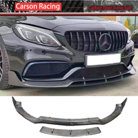 2015-2021 Mercedes-Benz W205 C63 Kit de carrosserie en fibre de carbone humide avec lèvre avant et accessoires extérieurs