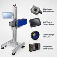 Machine de marquage laser CO2 Galvo 20W/30W, vitesse de 9000 mm/s, pour l'impression d'emballages, le plastique, le cuir, l'acrylique, CE FCC DXF/AI/DWG