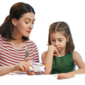 Cartes de récompense à perforer pour enfants, autocollants de motivation pour la classe, 7-12 ans, thème carton, en carton - Product Image 4