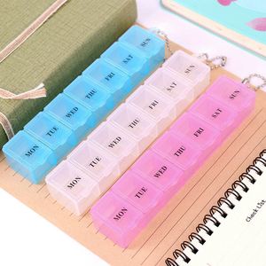 กล่องใส่ยาพกพาแบบพวงกุญแจ 7 วัน กล่องยาพลาสติกขนาดเล็กสำหรับเดินทาง - Product Image 1