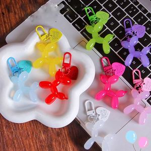 Gift Wholesale Jelly Balloon Dog Plastic Keychain Metal Pendant Cartoon Cute Dog Love Pendant <b>Backpack</b> Decoration - Product Image 5