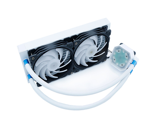 Ventilador enfriador de radiador refrigerado por agua de alta velocidad 240, funda antioxidante para juegos, 3W, 4 años, Enfriador de <span class=keywords><strong>CPU</strong></span> RGB para PC, ventilador de ordenador de 12V - Product Image 1