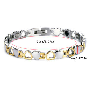 Brazalete abierto Fatingna Viking Life Tree Nine Magnet Pulsera en forma de C Brazalete de moda de acero inoxidable de cobre rojo - Product Image 6