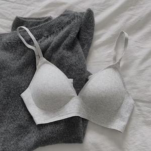 Summer floral French triangle cup bra for small busts, push-up and wire-free - Product Image 3