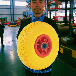Rueda Sólida de Espuma PU de 10 Pulgadas 3.00-4 con Llanta de Plástico, Nueva, Capacidad de Carga de 150 kg para Carretilla - Product Image 3
