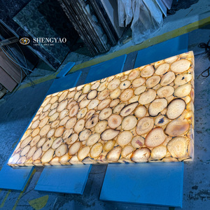 Tavolo da Pranzo Unico con Piano in Agata Bianca Traslucida Retroilluminata, Arredamento in Pietra Semi-Preziosa - Product Image 4