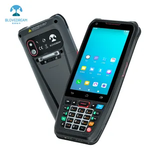 Pemindai kode batang genggam Android, pembaca PDA Rfid komputer genggam 4G WIFI GPS NFC 1D 2D