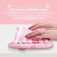 Pasokan langsung dari pabrik Mouse dan Keyboard 2.4ghz koneksi & Mouse optik baru asli warna-warni Mouse Keyboard nirkabel kombo
