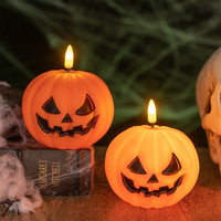 Décoration d'Halloween Bougie LED à piles en plastique Nouveau cadeau de Noël Petite Lanterne Citrouille Festival Atmosphère