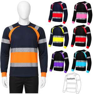 Custom Color Block Hi Vis Reflective Safety Workwear <strong>T</strong> <strong>Shirt</strong> Polo <strong>Shirt</strong> Hoodie High Visibility Construction Work <strong>Shirts</strong> - Product Image 2