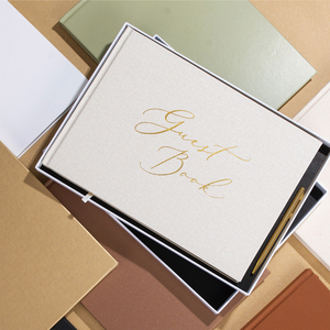 Nueva llegada planificador de tapa dura personalizado libro de invitados <span class=keywords><strong>diario</strong></span> impreso cuero <span class=keywords><strong>boda</strong></span> cuadernos caja votos regalo - Product Image 6