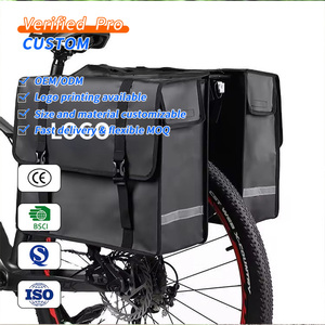 Sacoche de <span class=keywords><strong>porte</strong></span>-bagages arrière pour VTT à prix abordable, logo personnalisé, double sacoche arrière, double sangle, nombreux styles en stock, sacoche de vélo - Product Image 1