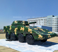 Modèle de véhicule blindé de simulation gonflable Modèle de voiture blindé gonflable Exercice de terrain Fausse cible Réservoir gonflable