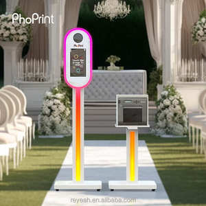 2023ใหม่ล่าสุด13.3นิ้วฐานไฟ LED สีสันสดใสเซลฟี่พร็อพกระจกบูธภาพถ่ายงานแต่งงาน - Product Image 4